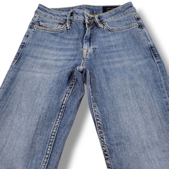 Allsaints Jeans Size 24 23x26.5 All Saints Mast Skinny Jeans Stretch Altered Hem - Picture 4 of 7